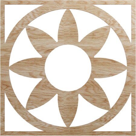 Ekena Millwork Blume Wood Fretwork Pierced Ceiling Medallion, Red Oak, 40"OD x 13 7/8"ID x 3/8"T CMWP40X40X0375BLRO